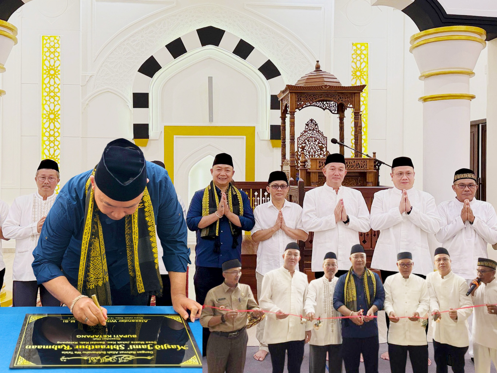 Bupati Ketapang Resmikan Masjid Jami’ Shiraatur Rahman di Muara Jekak – Sandai