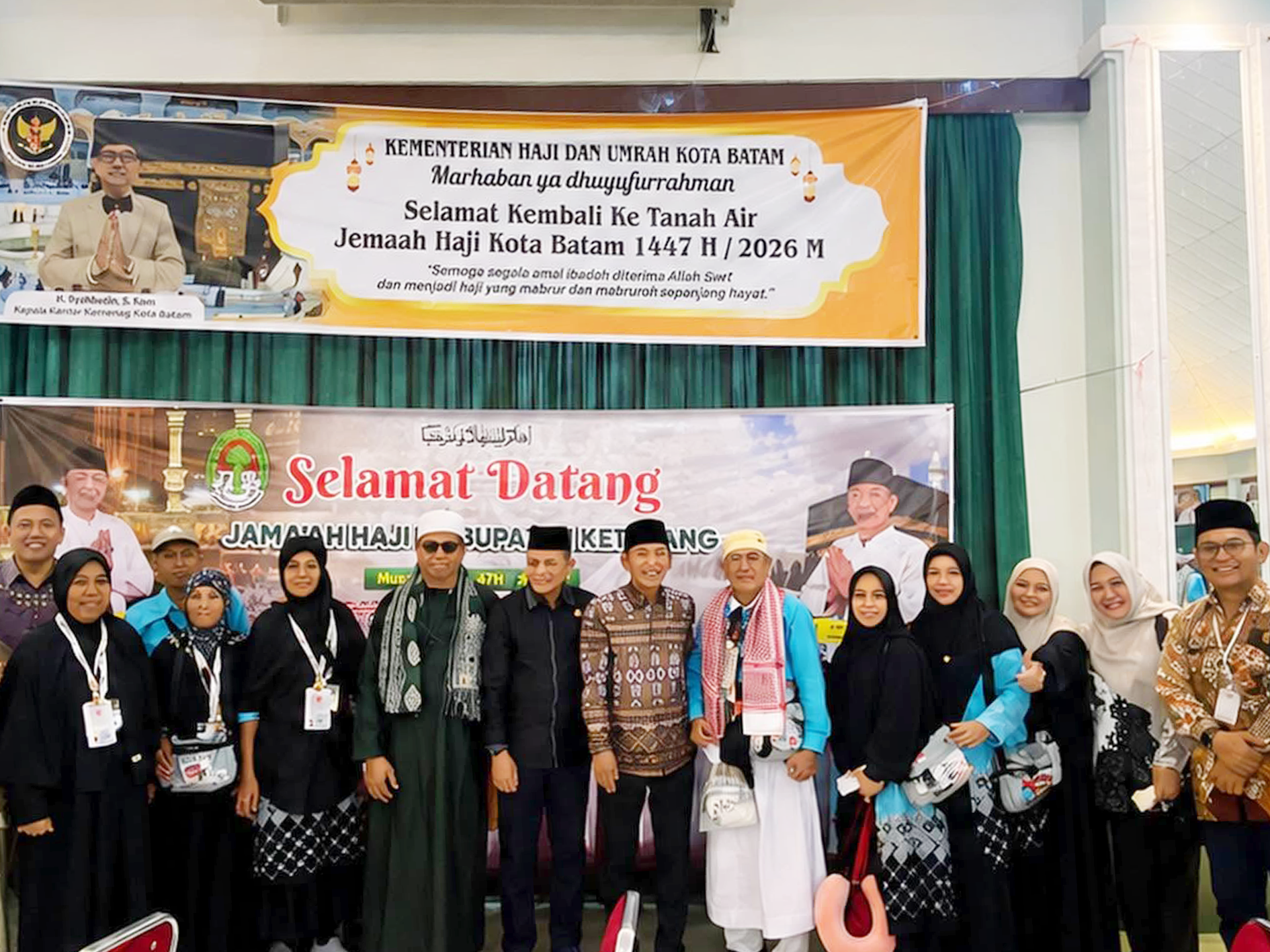 Wabup Ketapang Sambut Kedatangan Jamaah Haji Asal Ketapang di Asrama Haji Batam